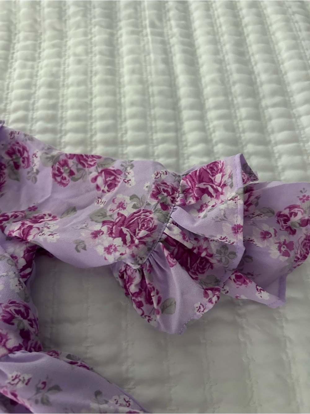Janie and Jack Lavender Floral Ruffle Dress. Size 2T - Picture 6 of 9